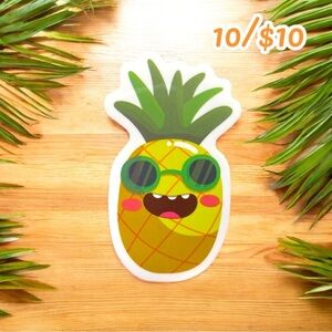 10 / $10 - Cute Pineapple with Sunglasses Sticker